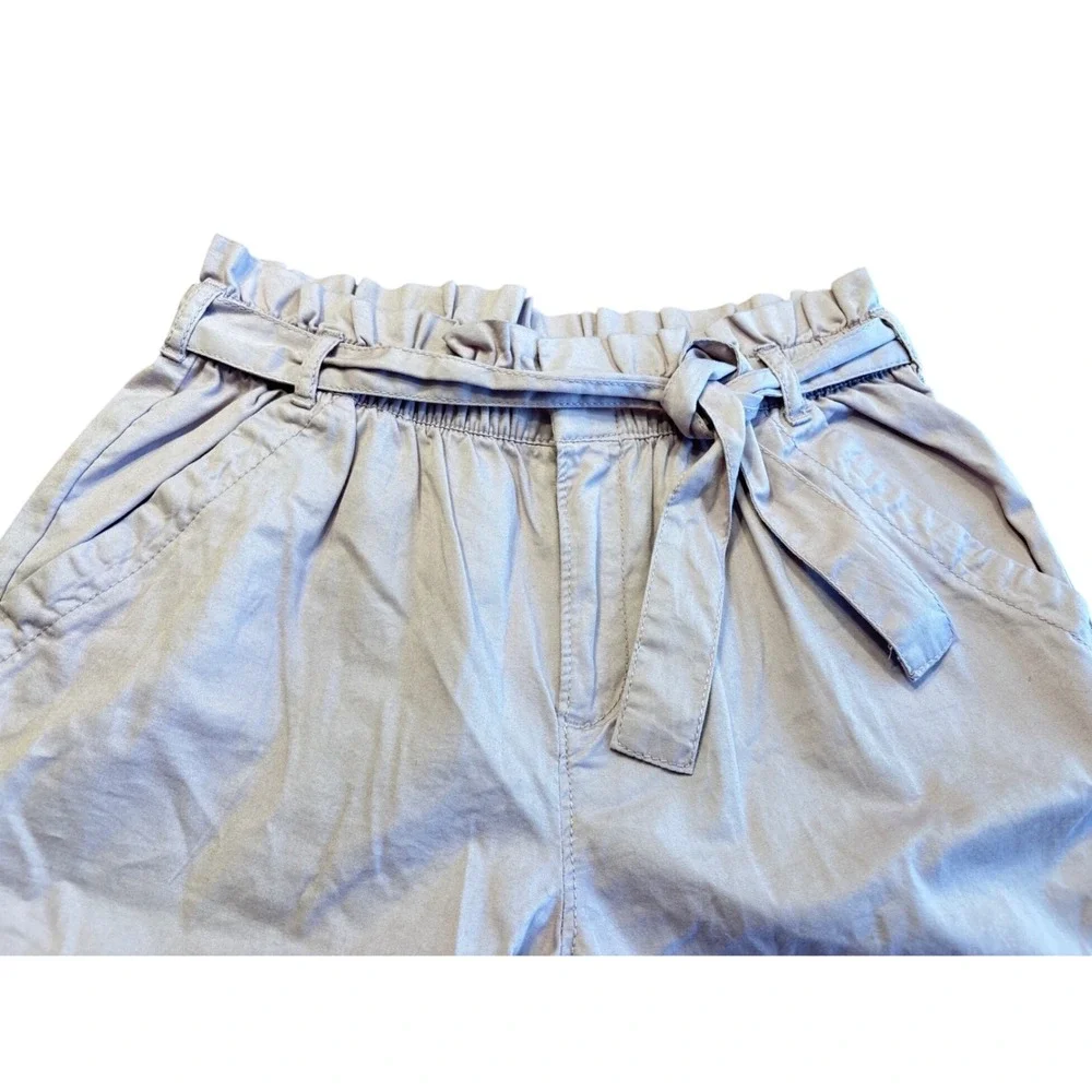 Gap‎ Kids Girls Purple Paperbag Waist Tie Belt Cotton Pants XXL 14-16